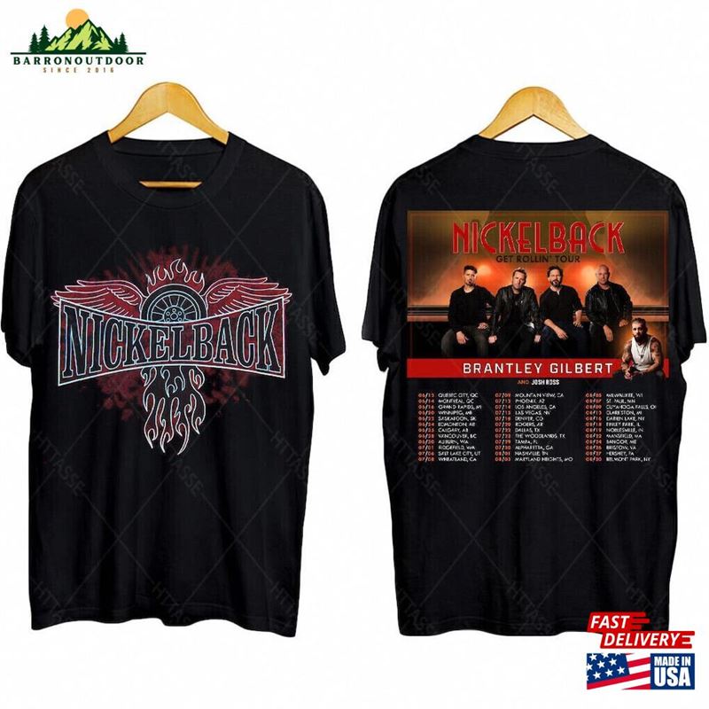 Nickelback Spring Summer 2023 Get Rollin'north American Tour Shirt Vintage Tee Classic T-Shirt Nickelback Spring Summer 2023 Get Rollin'north American Tour Shirt Vintage Tee Classic T-Shirt