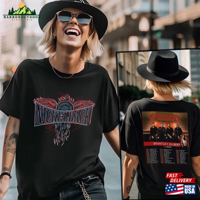 Nickelback Spring Summer 2023 Get Rollin'north American Tour T-Shirt1026 T-Shirt Sweatshirt Nickelback Spring Summer 2023 Get Rollin'north American Tour T-Shirt1026 T-Shirt Sweatshirt