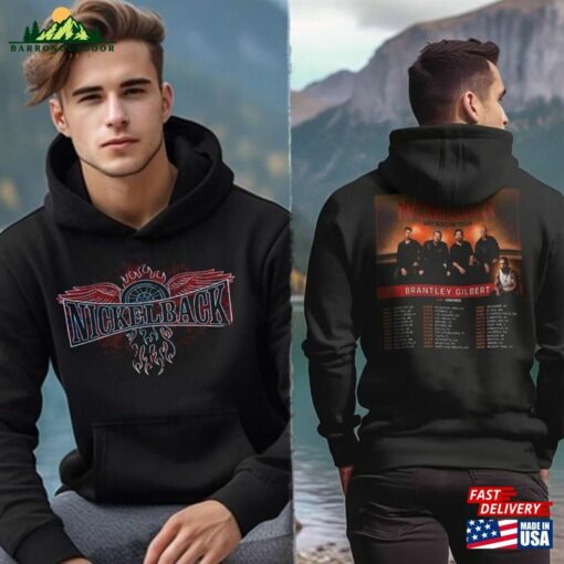 Nickelback Spring Summer 2023 Get Rollin’north Tour Shirt Vintage Nick Lebacks Band Hoodie T-Shirt