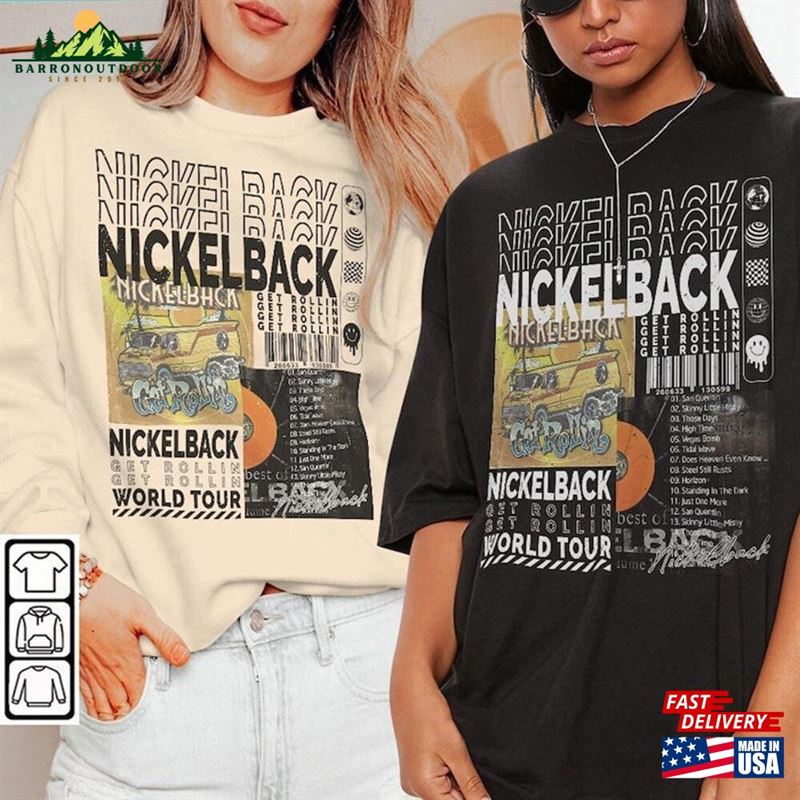 Nickelback Tour 2023 Shirt Get Rollin Tickets Tshirt Sweatshirt Hoodie Nickelback Tour 2023 Shirt Get Rollin Tickets Tshirt Sweatshirt Hoodie