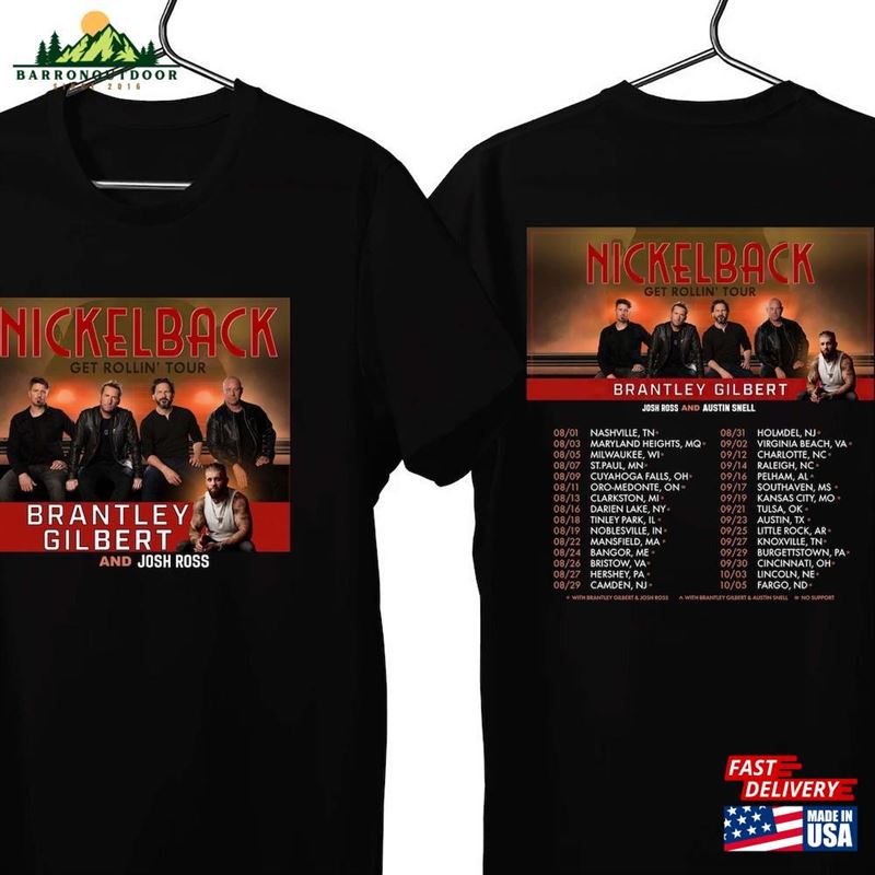 Nickelback With Brantley Gilbert Tour 2023 World Music Get Rollin Classic Hoodie Nickelback With Brantley Gilbert Tour 2023 World Music Get Rollin Classic Hoodie