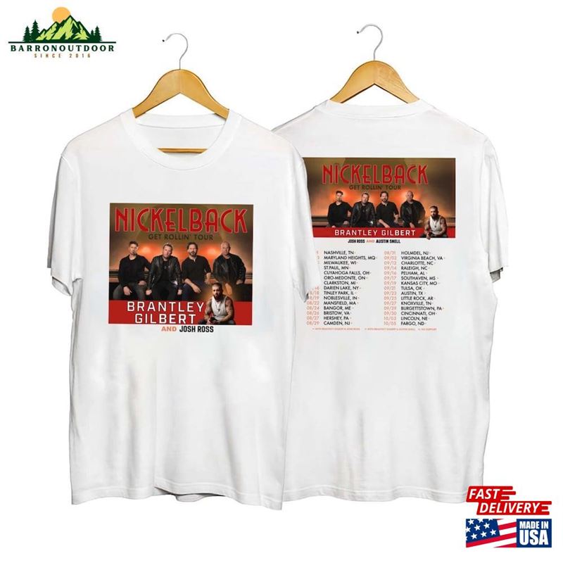 Nickelback With Brantley Gilbert Tour 2023 World Music Get Rollin Sweatshirt Unisex Nickelback With Brantley Gilbert Tour 2023 World Music Get Rollin Sweatshirt Unisex