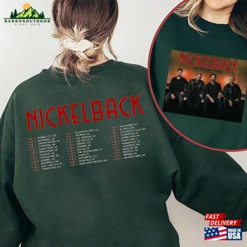 Nickleback Band 2023 Tour Sweatshirt Vintage Nickelback Get Rollin Concert Shirt Hoodie T-Shirt