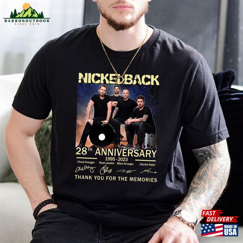Nickleback Shirt Band Music T-Shirt 28Th Anniversary 1995 Classic Nickleback Shirt Band Music T-Shirt 28Th Anniversary 1995 Classic