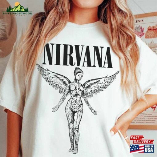 Nirvana Shirt Retro Band Tee In Utero Tour 90S T-Shirt Sweatshirt