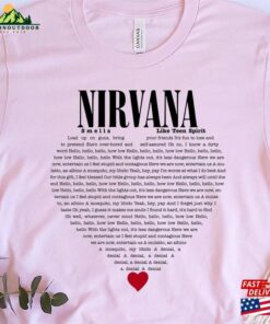 Nirvana Smells Like Teen Spirit Lyric T-Shirt Vintage Inspired Rock N Roll V Neck Sweatshirt