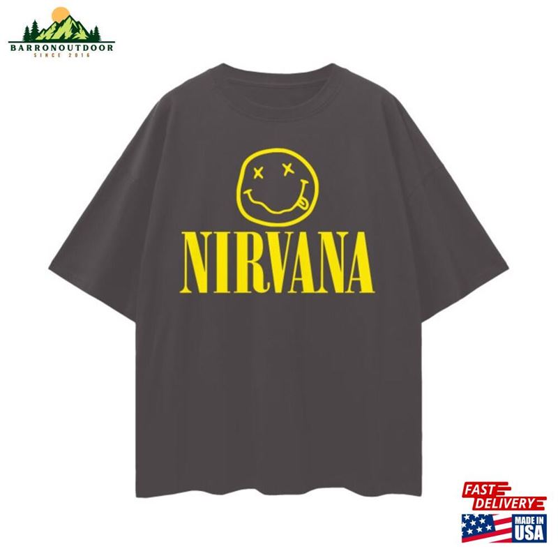 Nirvana T-Shirt Rock Band Shirt Smiley Face Unisex Sweatshirt Nirvana T-Shirt Rock Band Shirt Smiley Face Unisex Sweatshirt