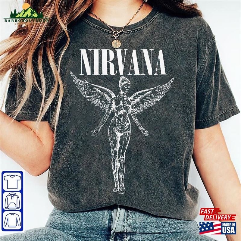 Nirvana Unisex Shirt Vintage Band Tee In Utero Tour 90S Sweatshirt Nirvana Unisex Shirt Vintage Band Tee In Utero Tour 90S Sweatshirt