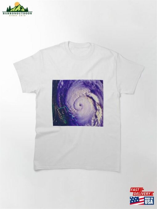 Noaa Satellite Image Of Hurricane Fran Near Usa (E155 0082) Classic T-Shirt Hoodie Unisex