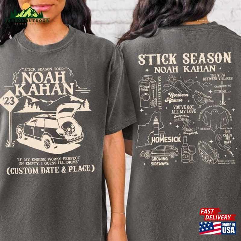 Noah Kahan Comfort Colors Shirt Custom Stick Season 2023 Tour Personalized Classic T-Shirt Noah Kahan Comfort Colors Shirt Custom Stick Season 2023 Tour Personalized Classic T-Shirt