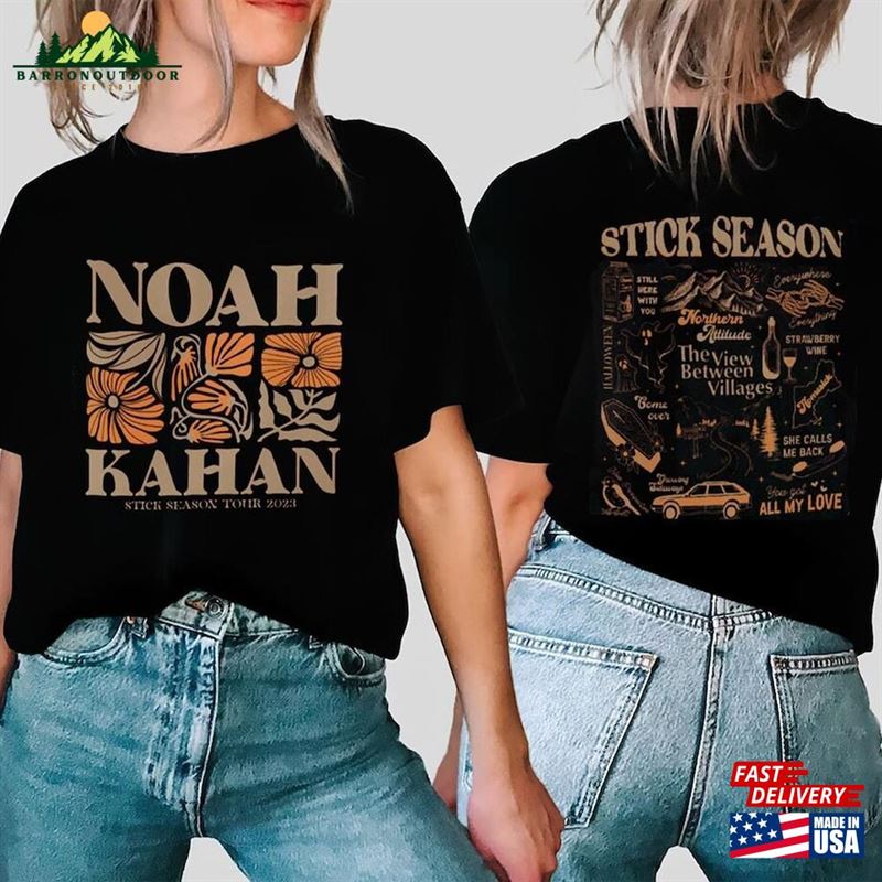 Noah Kahan Music Shirt 2 Sides The Stick Season Tour 2023 Sweatshirt T-Shirt Noah Kahan Music Shirt 2 Sides The Stick Season Tour 2023 Sweatshirt T-Shirt