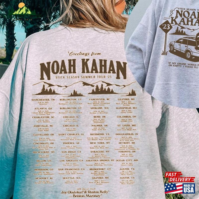 Noah Kahan Tour Dates Shirt 2023 Unisex T-Shirt Noah Kahan Tour Dates Shirt 2023 Unisex T-Shirt