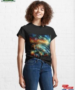 Nocturnal Tranquility Moody Coastal Scenery At Night Classic T Shirt 1
