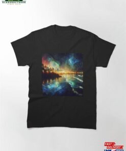Nocturnal Tranquility Moody Coastal Scenery At Night Classic T-Shirt Hoodie 1 Nocturnal Tranquility Moody Coastal Scenery At Night Classic T Shirt Hoodie 2