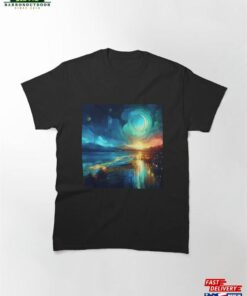 Nocturnal Tranquility Moody Coastal Scenery At Night Classic T-Shirt Sweatshirt 1 Nocturnal Tranquility Moody Coastal Scenery At Night Classic T Shirt Sweatshirt 2