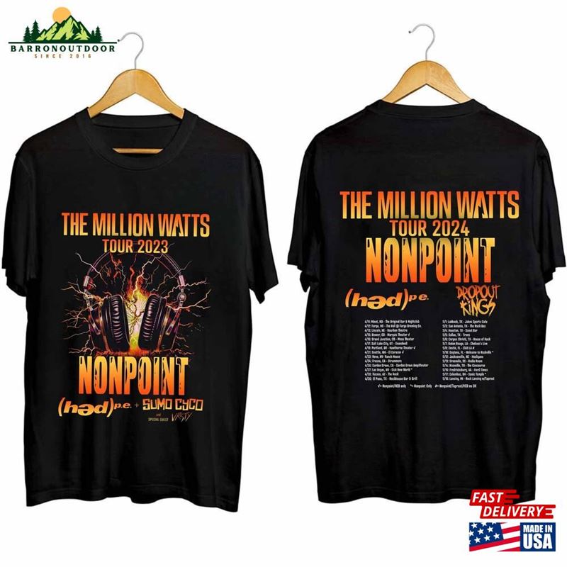 Nonpoint The Million Watts Tour 2024 Shirt Band Fan Concert Classic Sweatshirt Nonpoint The Million Watts Tour 2024 Shirt Band Fan Concert Classic Sweatshirt