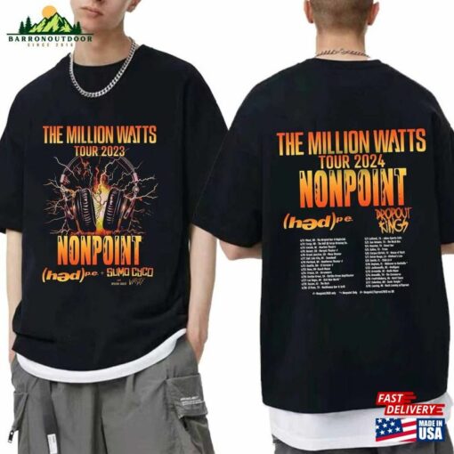 Nonpoint The Million Watts Tour 2024 Shirt Band Fan Concert Unisex Classic