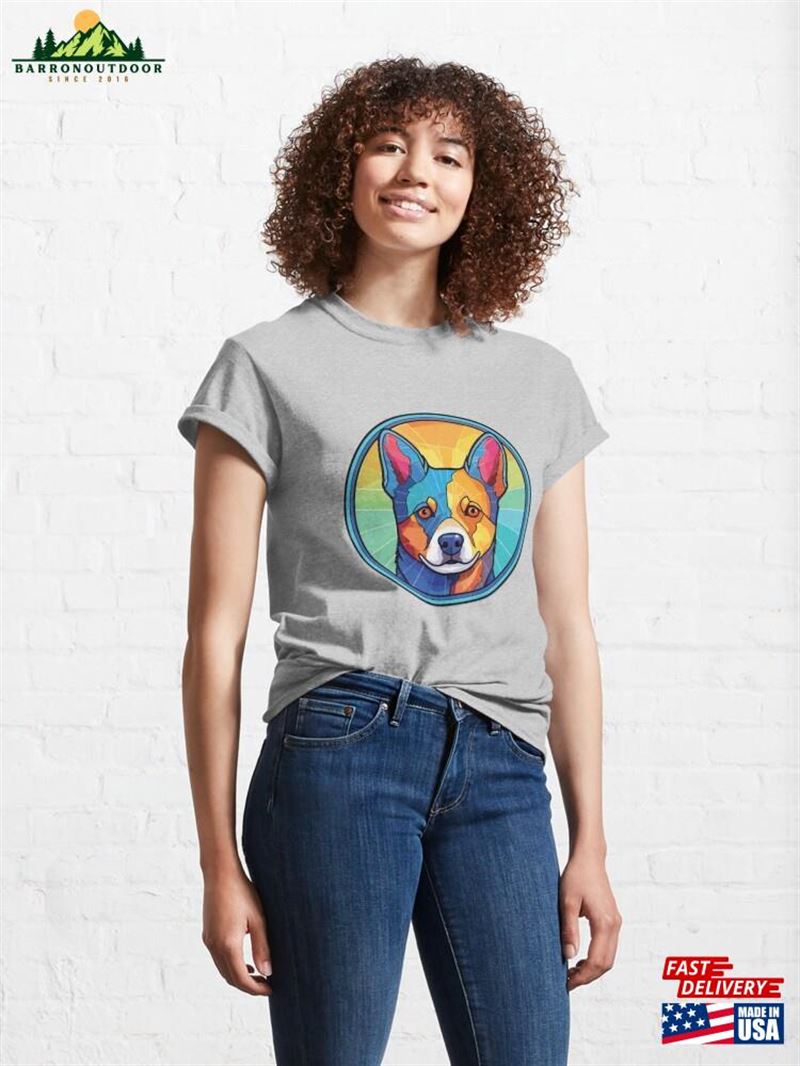 Norrbottenspets Dog Breed Colorful Watercolor Illustration Classic T-Shirt Norrbottenspets Dog Breed Colorful Watercolor Illustration Classic T-Shirt