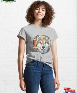 Northern Inuit Dog Breed Colorful Watercolor Illustration Classic T-Shirt Sweatshirt