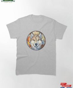 Northern Inuit Dog Breed Colorful Watercolor Illustration Classic T-Shirt Sweatshirt
