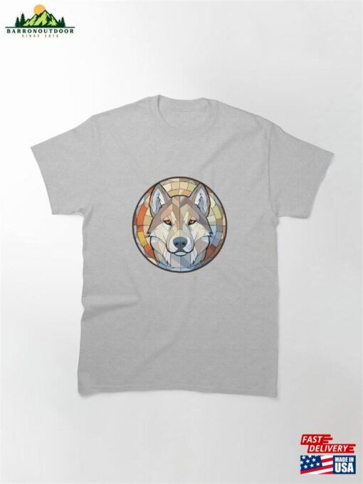 Northern Inuit Dog Breed Colorful Watercolor Illustration Classic T-Shirt Sweatshirt