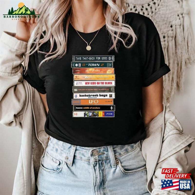 Nostalgia 90S Boy Band Cassette Tee Backstreet Boys N'sync Hanson T-Shirt Classic Nostalgia 90S Boy Band Cassette Tee Backstreet Boys N'sync Hanson T-Shirt Classic