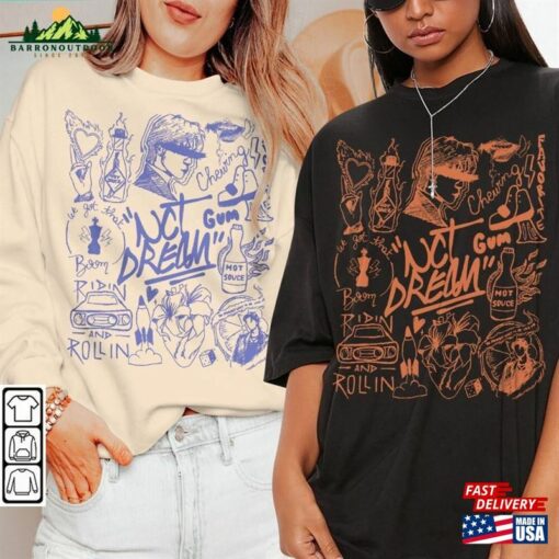 Ntc Dream Kpop Doodle Art Shirt Vintage Merch Tee Graphic Tattoo Album Lyric Sweatshirt Classic