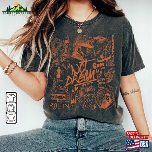 Ntc Dream Kpop Doodle Art Shirt Vintage Merch Tee Graphic Tattoo Album Lyric Sweatshirt Classic
