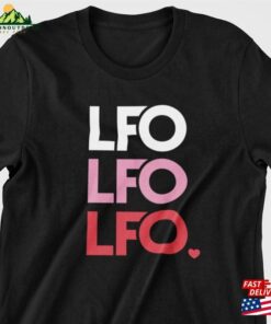 Official Lfo Logo Fade Tee With Hashtags Pink T-Shirt Unisex