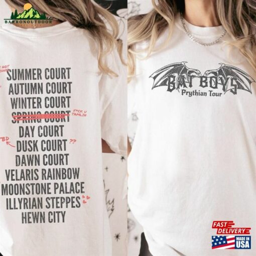 Officially Licensed Bat Boys Prythian Tour Distressed Bookish Band Tee Acotar Sjm Bookworm Gift T-Shirt Hoodie