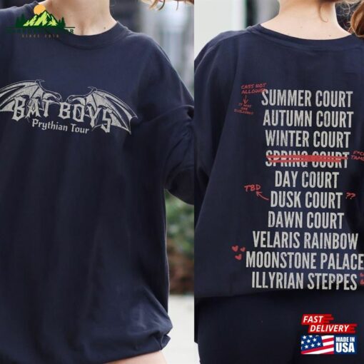 Officially Licensed Bat Boys Prythian Tour Distressed Bookish Band Tee Acotar Sjm Bookworm Gift T-Shirt Hoodie