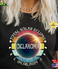 Oklahoma Total Solar Eclipse April 8Th 2024 Digital Download North America Tour Png Unisex T-Shirt