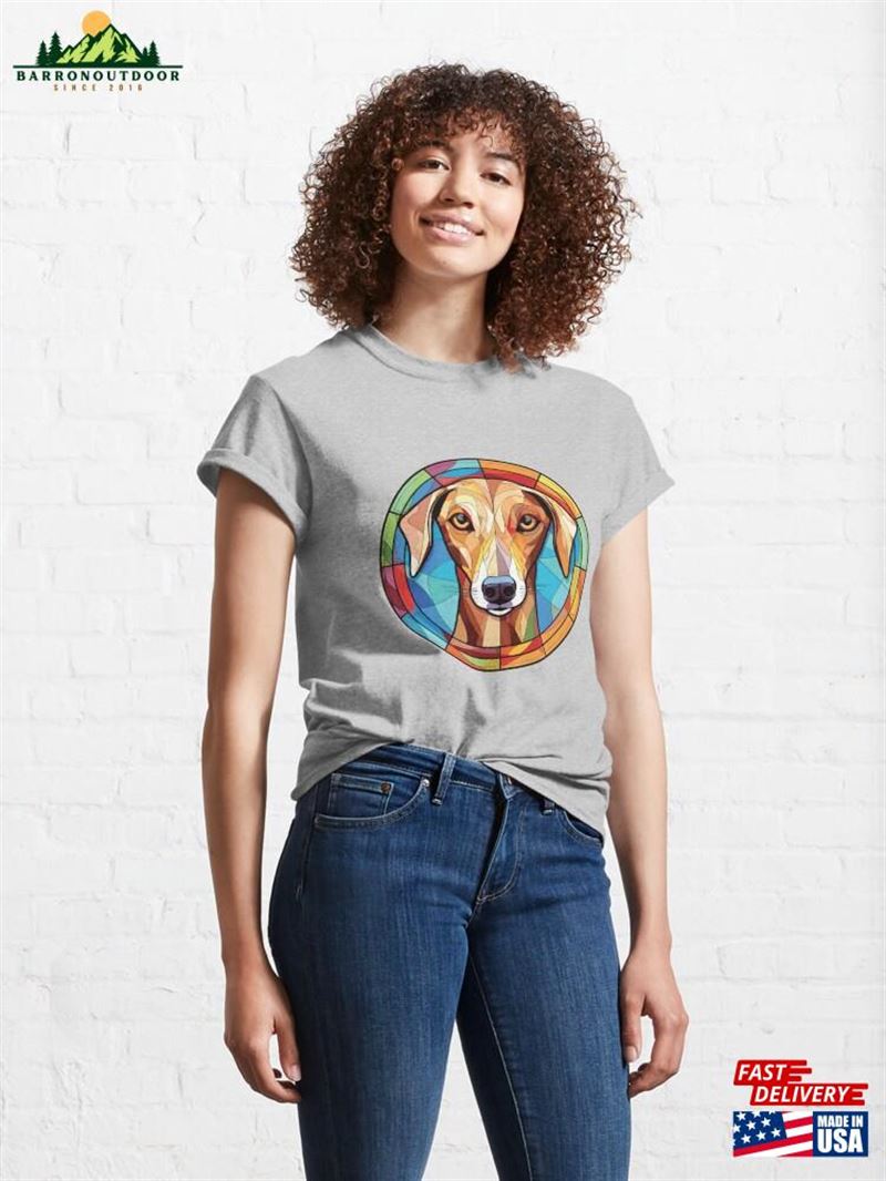 Old Croatian Sighthound Dog Breed Colorful Watercolor Illustration Classic T-Shirt Unisex Hoodie Old Croatian Sighthound Dog Breed Colorful Watercolor Illustration Classic T-Shirt Unisex Hoodie
