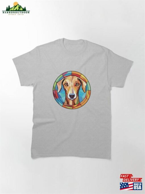 Old Croatian Sighthound Dog Breed Colorful Watercolor Illustration Classic T-Shirt Unisex Hoodie