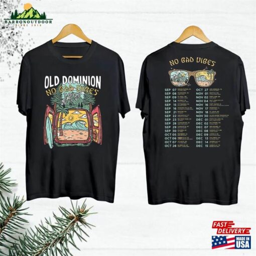 Old Dominion Band No Bad Vibes Tour 2023 Shirt Merch Tee Sweatshirt Hoodie