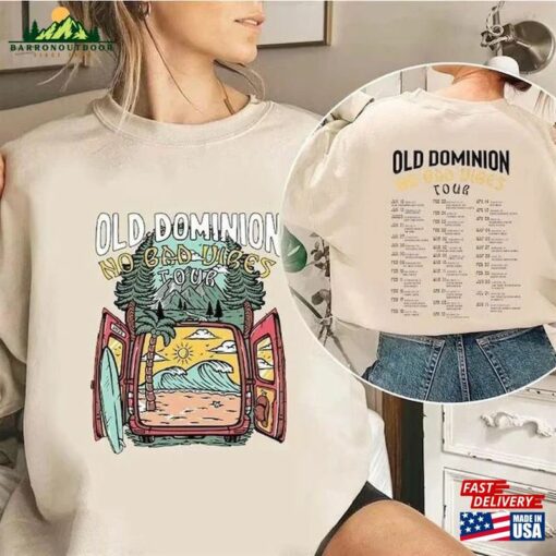 Old Dominion Band No Bad Vibes Tour 2023 T-Shirt Merch Shirt Unisex Sweatshirt