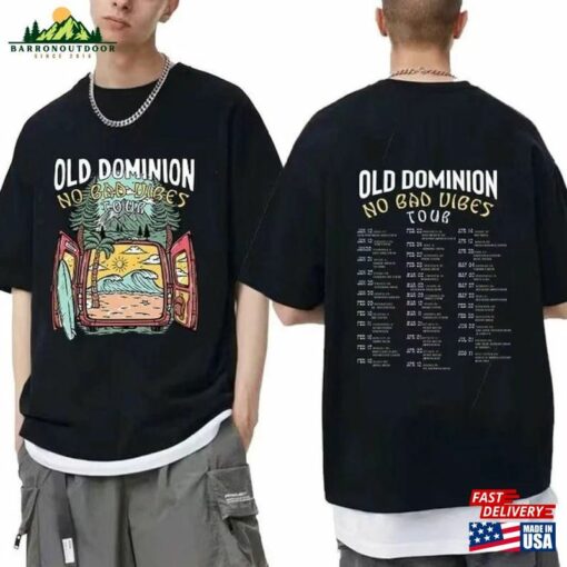 Old Dominion Band No Bad Vibes Tour 2023 T-Shirt Merch Shirt Unisex Sweatshirt