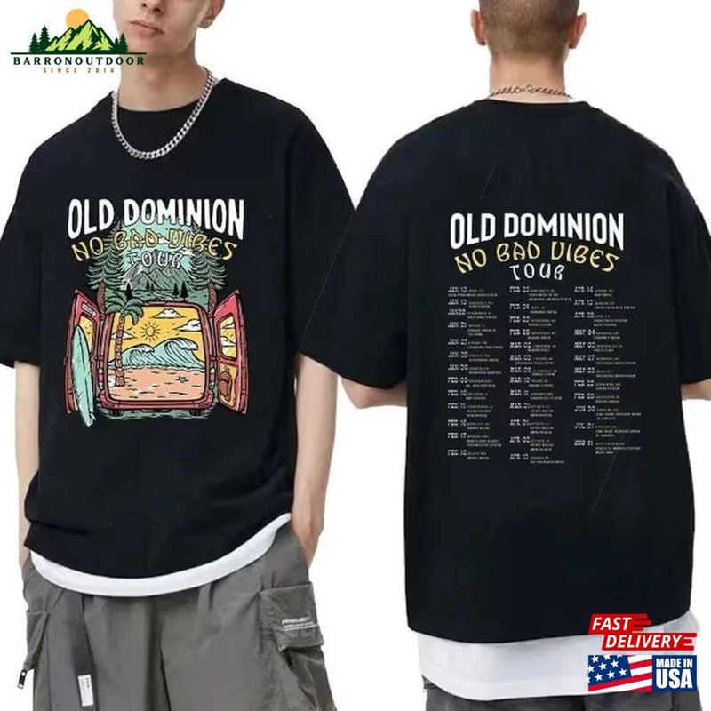Old Dominion Band No Bad Vibes Tour 2023 T-Shirt Merch Shirt Unisex Sweatshirt Old Dominion Band No Bad Vibes Tour 2023 T-Shirt Merch Shirt Unisex Sweatshirt