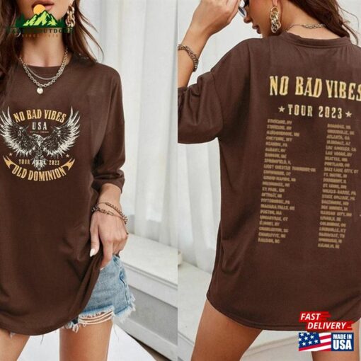 Old Dominion Concert 2023 T-Shirt Vintage No Bad Vibes Tour Shirt Unisex