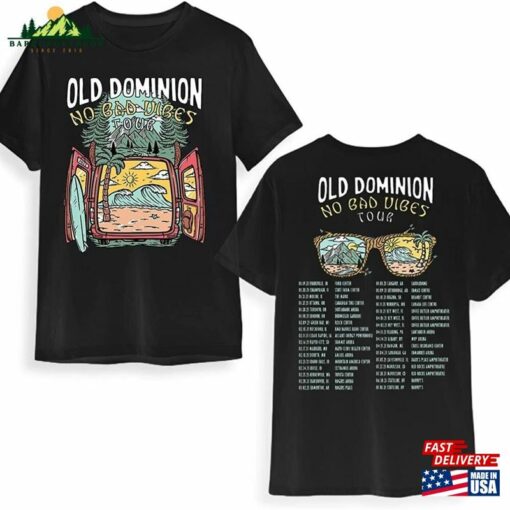 Old Dominion Music Tour 2023 Double Sided Vintage Tee Shirt Band Style T-Shirt Unisex