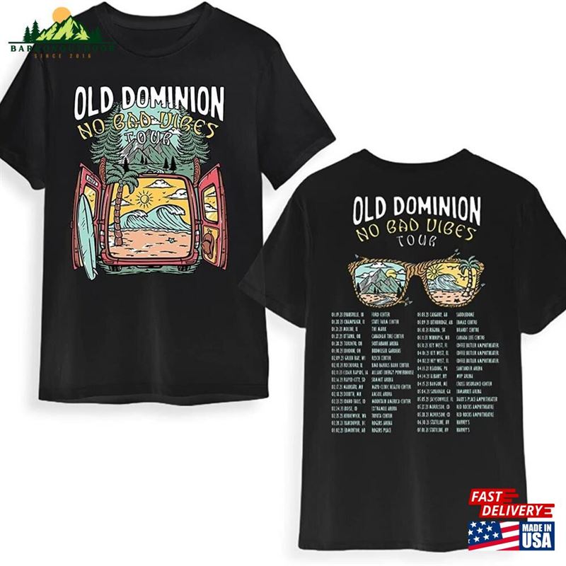 Old Dominion Music Tour 2023 Double Sided Vintage Tee Shirt Band Style T-Shirt Unisex Old Dominion Music Tour 2023 Double Sided Vintage Tee Shirt Band Style T-Shirt Unisex