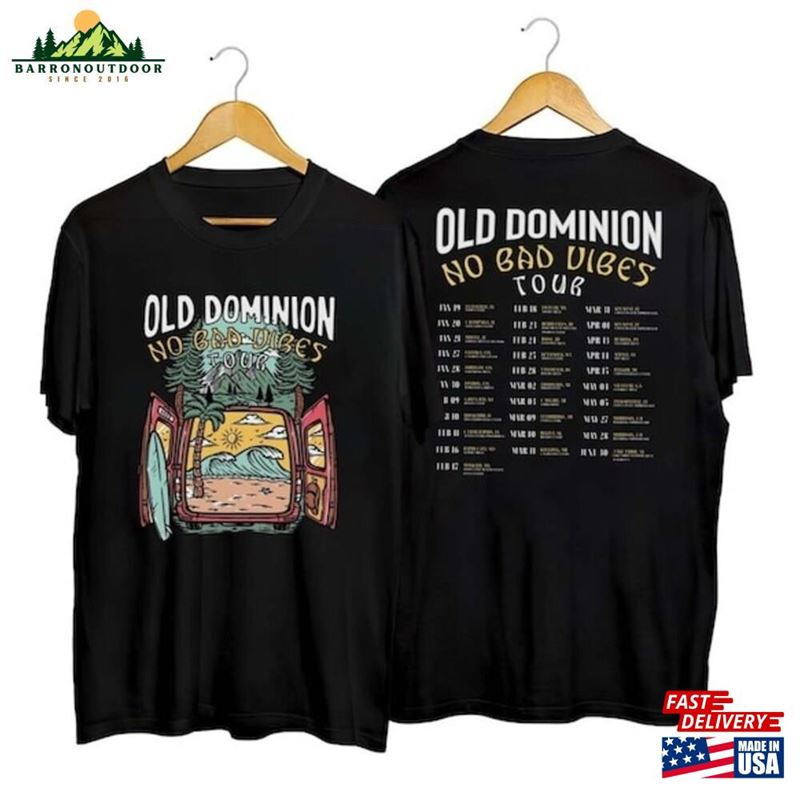 Old Dominion No Bad Vibes Tour 2023 Shirt Concert Both Sides Music Classic Hoodie Old Dominion No Bad Vibes Tour 2023 Shirt Concert Both Sides Music Classic Hoodie