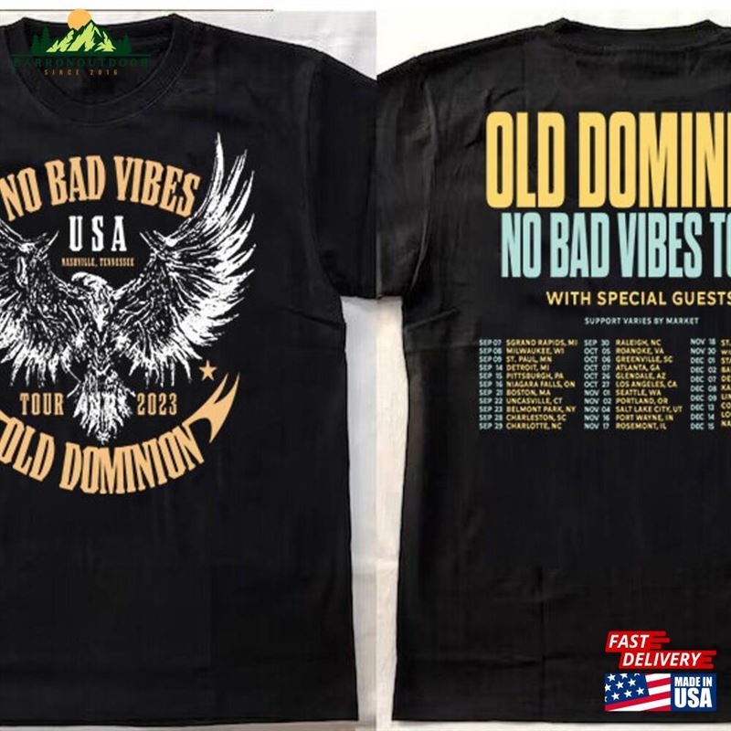 Old Dominion No Bad Vibes Tour 2023 Shirt Concert Both Sides Music Sweatshirt Classic Old Dominion No Bad Vibes Tour 2023 Shirt Concert Both Sides Music Sweatshirt Classic