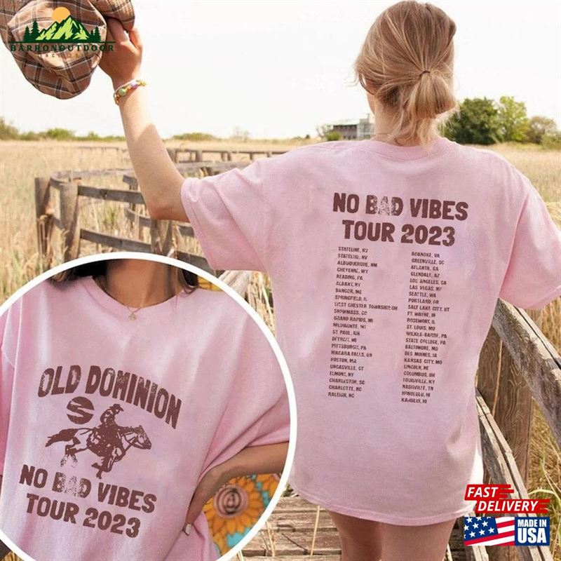 Old Dominion No Bad Vibes Tour 2023 Shirt Concert Both Sides Music Unisex Sweatshirt Old Dominion No Bad Vibes Tour 2023 Shirt Concert Both Sides Music Unisex Sweatshirt