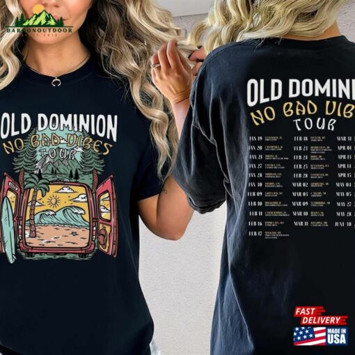 Old Dominion No Bad Vibes Tour 2023 Tshirt Country Music Concert Tee Festival Classic T-Shirt