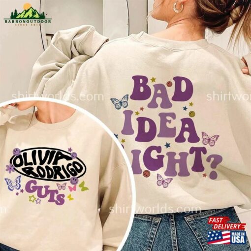 Olivia Rodrigo Guts Album Sweatshirt Bad Idea Right T-Shirt Sour Tour