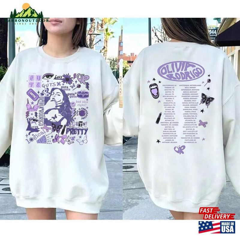 Olivia Rodrigo Guts Shirt Merch Tour 2024 Hoodie Unisex Olivia Rodrigo Guts Shirt Merch Tour 2024 Hoodie Unisex