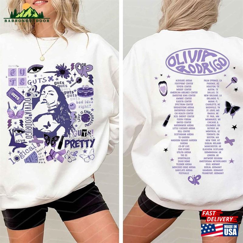 Olivia Rodrigo Guts Shirt Merch Tour 2024 Sweatshirt Classic Olivia Rodrigo Guts Shirt Merch Tour 2024 Sweatshirt Classic