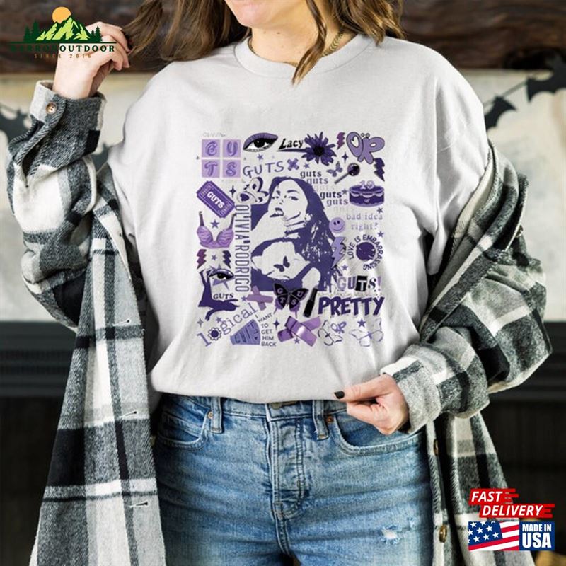 Olivia Rodrigo Guts Shirt Merch Tour 2024 T-Shirt Classic Olivia Rodrigo Guts Shirt Merch Tour 2024 T-Shirt Classic