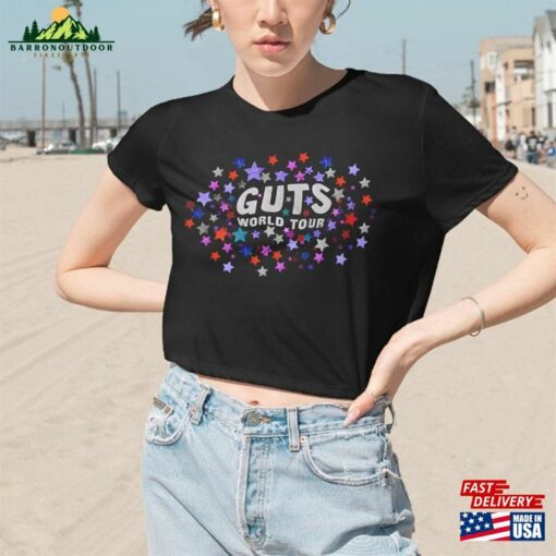 Olivia Rodrigo Guts Tour Flowy Cropped Tee Fan Merch Sweatshirt T-Shirt